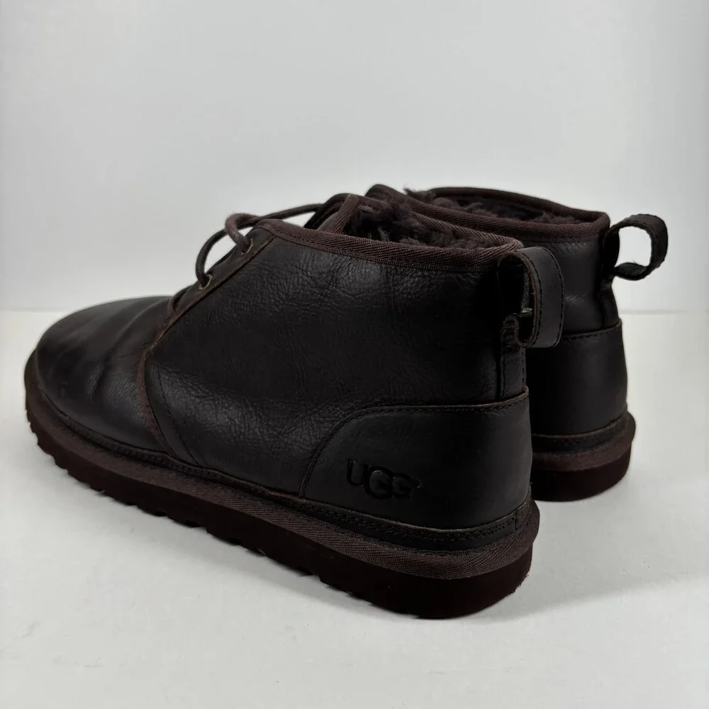UGG Neumel Men's US‎ 13 China Tea Leather Wool Lined Casual Chukka Boot 1008908